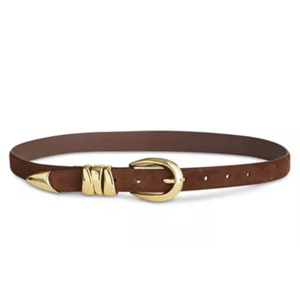 MADEWELL NWT Women's Triple Keeper Suede Belt
